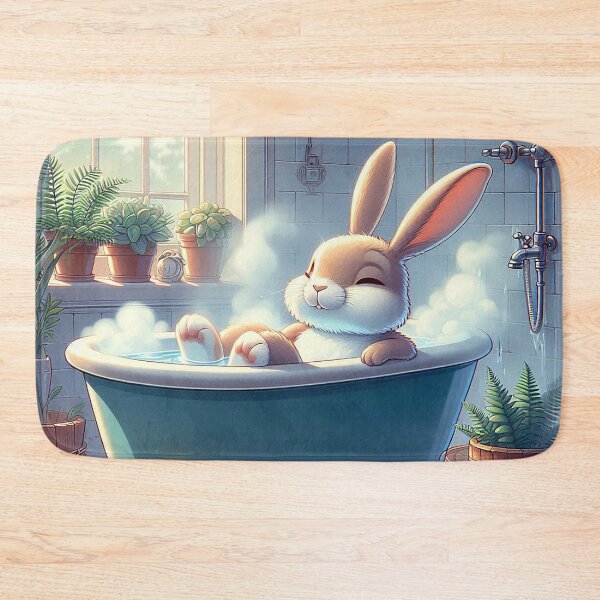 Item preview, Peaceful Bunny Bath designed and sold by nikkolaus.