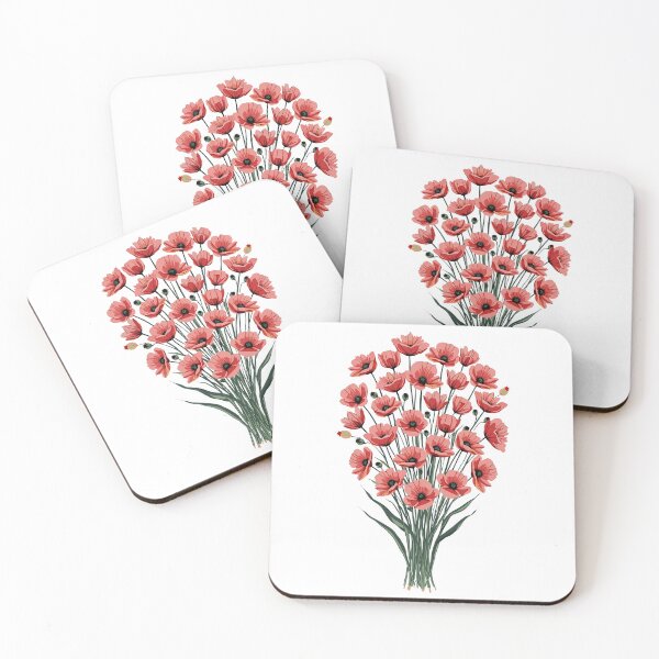 Item preview, Abundant Red Poppy Bouquet designed and sold by Fikuall.