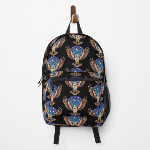 Item preview, Illustration of a stylized flying owl with big eyes, and orange beak, Long-eared Owl, Great Horned owl designed and sold by Danler.