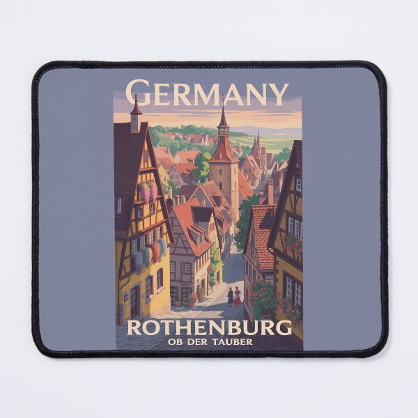 Item preview, Germany Rothenburg ob der Tauber Travel Art Vintage designed and sold by KrisSidDesigns.