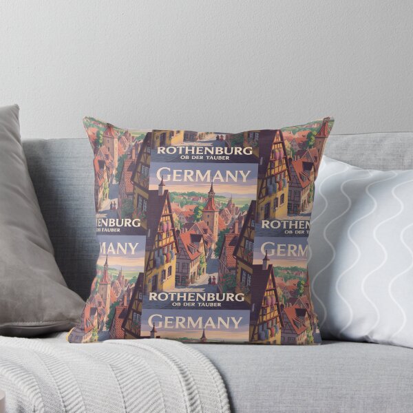 Item preview, Germany Rothenburg ob der Tauber Travel Art Vintage designed and sold by KrisSidDesigns.