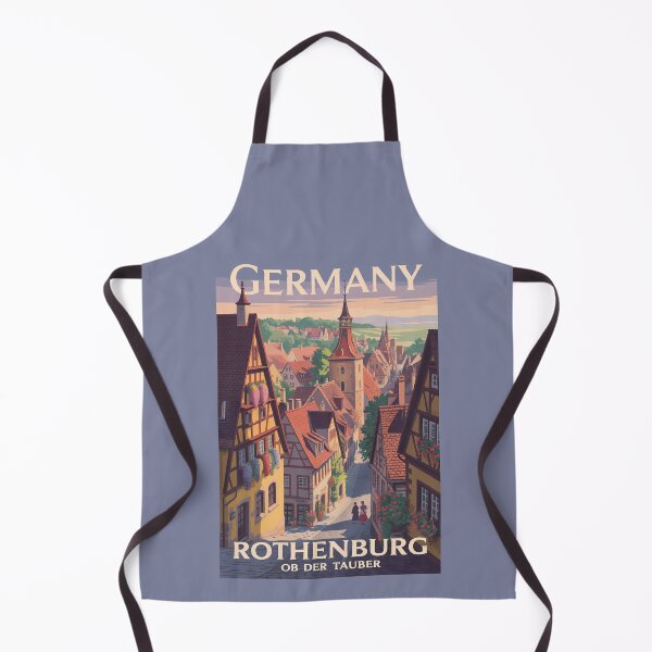 Item preview, Germany Rothenburg ob der Tauber Travel Art Vintage designed and sold by KrisSidDesigns.