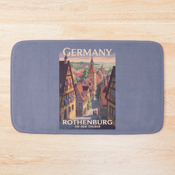 Item preview, Germany Rothenburg ob der Tauber Travel Art Vintage designed and sold by KrisSidDesigns.