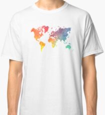 Map of the world colored Classic T-Shirt
