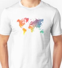 Map of the world colored Unisex T-Shirt
