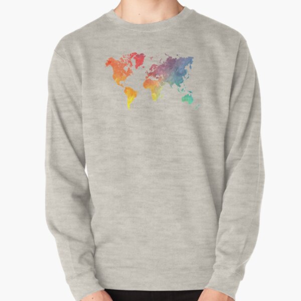 Map of the world colored Pullover Sweatshirt