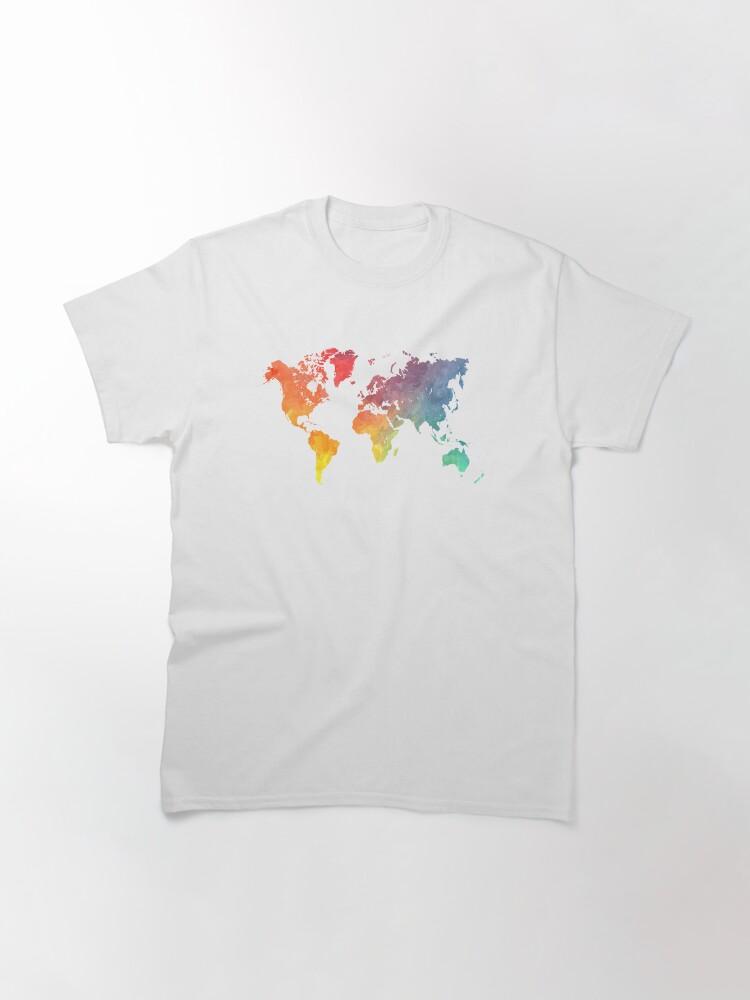 Alternate view of Map of the world colored Classic T-Shirt
