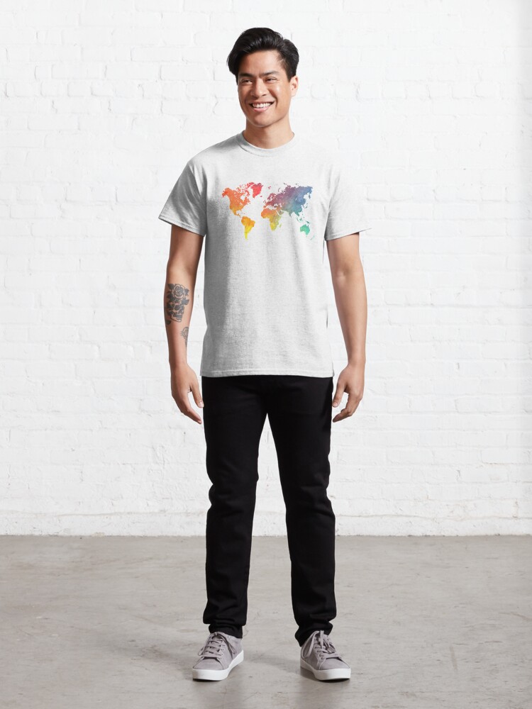 Alternate view of Map of the world colored Classic T-Shirt
