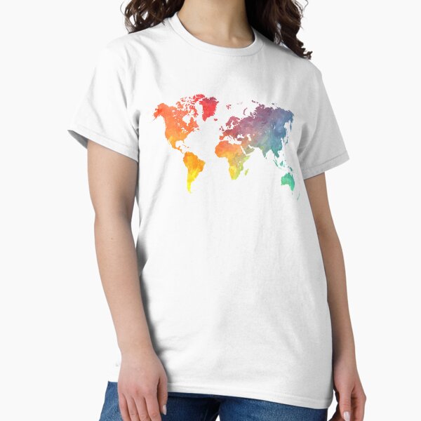 Item preview, Map of the world colored designed and sold by JBJart.