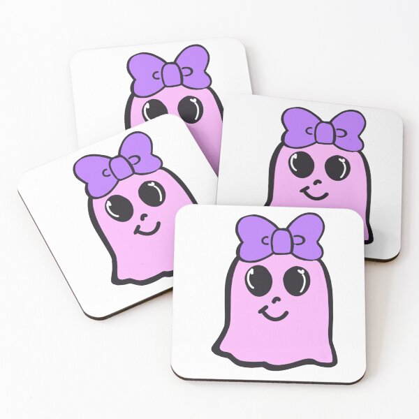 Item preview, Cute pink kawaii ghost with a bow, coquette kawaii Halloween  designed and sold by Scardoodles.