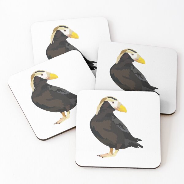 Item preview, T is for Tufted Puffin, Tufted Puffin – Striking Seabird of the North Pacific Illustration designed and sold by PrettylittlepastelUk.