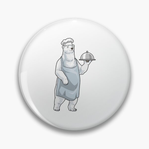 Item preview, Polar bear Chef Serving plate Cook designed and sold by Snabdesign84.