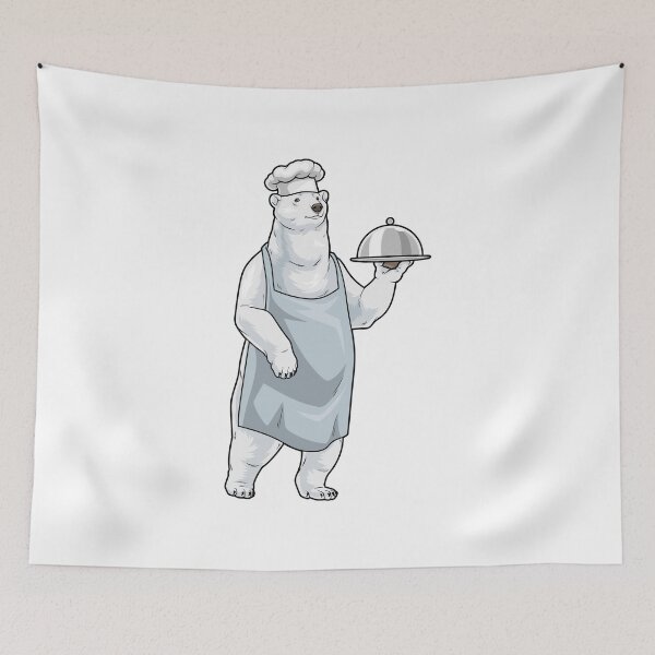 Item preview, Polar bear Chef Serving plate Cook designed and sold by Snabdesign84.