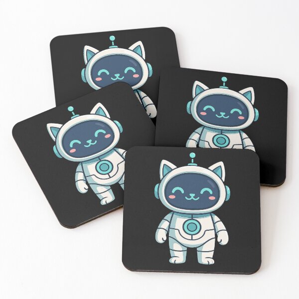 Item preview, Robot Cat – Futuristic Kawaii Space Pet Design designed and sold by RowenaHicks.