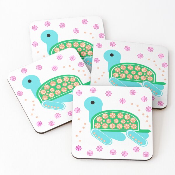 Item preview, Colorful turtle with floral star pattern designed and sold by Jjc59.