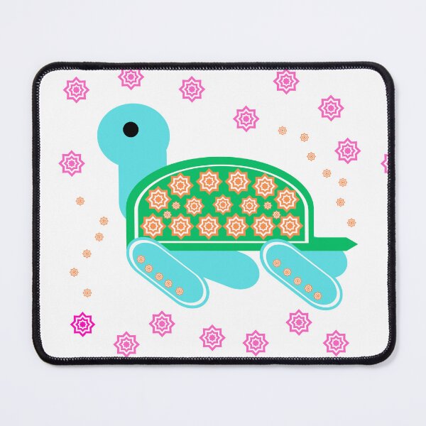 Item preview, Colorful turtle with floral star pattern designed and sold by Jjc59.