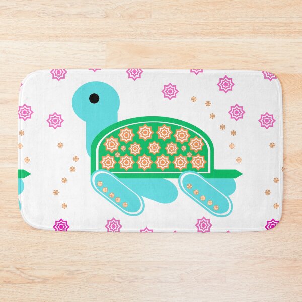 Item preview, Colorful turtle with floral star pattern designed and sold by Jjc59.