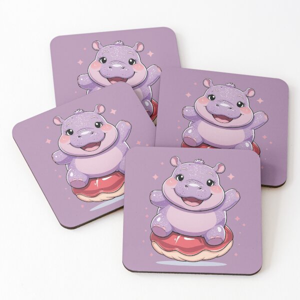 Item preview, Cute Hippo Moo-Deng Bouncer – Kawaii Food-Inspired Animal Design designed and sold by champkppwc.