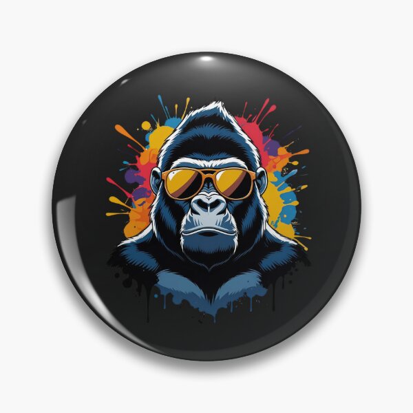 Item preview, Gorilla with Sunglasses and Urban Graffiti Splash – Bold Street Art Style designed and sold by ColorSplash123.
