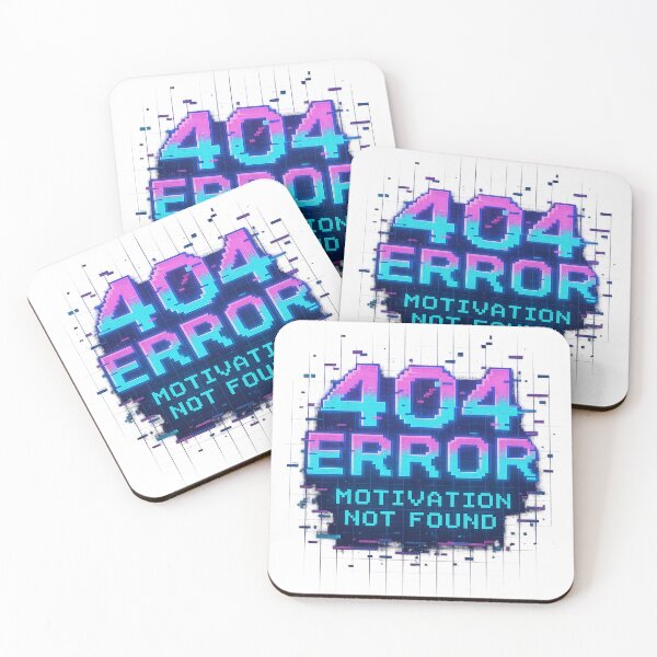 Item preview, 404 Error Motivation Not Found Glitch Shirt designed and sold by POD DYNASTY | Original Print On Demand T-Shirt Graphics.