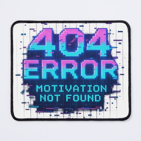 Item preview, 404 Error Motivation Not Found Glitch Shirt designed and sold by POD DYNASTY | Original Print On Demand T-Shirt Graphics.