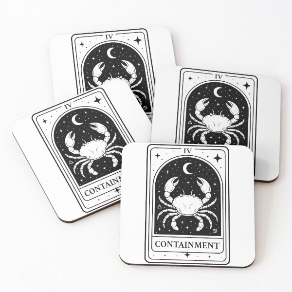 Item preview, Containment - Cancer Tarot Card (Black) designed and sold by Nevermore Prints.