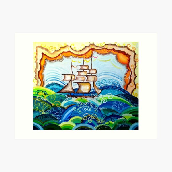 Flying Ship Art Print