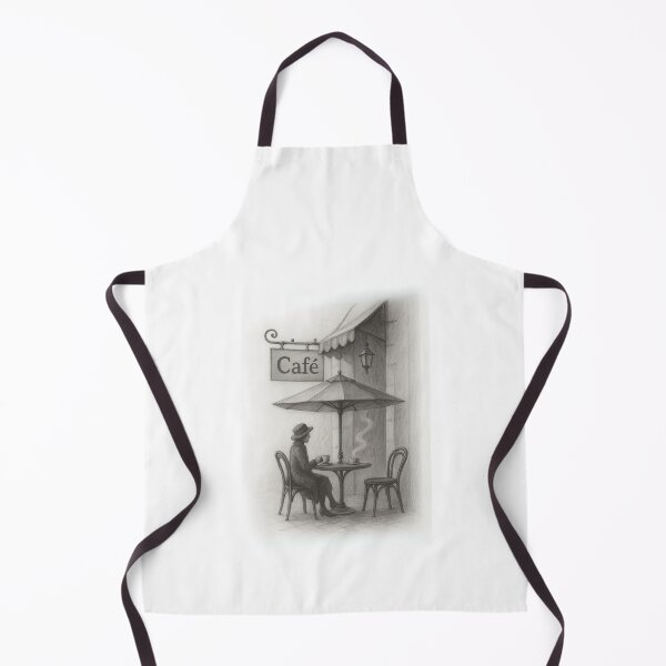 Item preview, Vintage Café Moment – Charcoal Sketch of Serene Coffee Break 2 designed and sold by Psycho-Crazy.