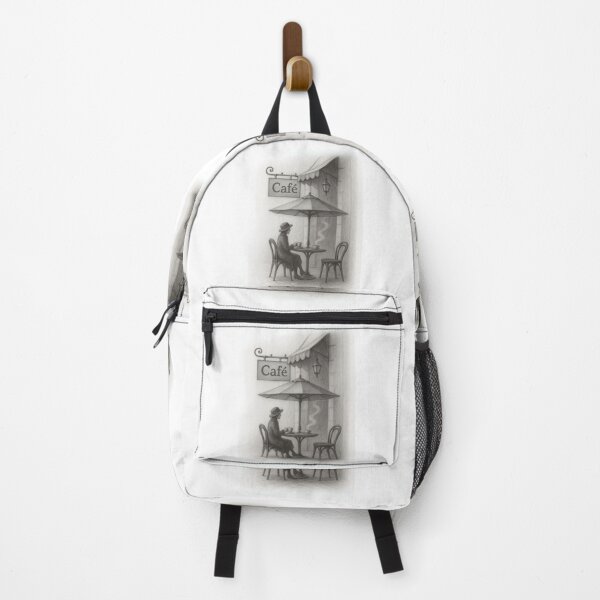 Item preview, Vintage Café Moment – Charcoal Sketch of Serene Coffee Break 2 designed and sold by Psycho-Crazy.