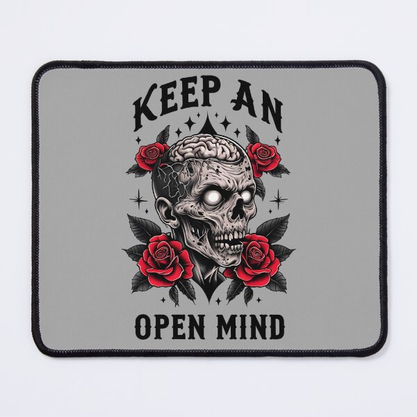 Item preview, Zombie Head with Roses - Keep an Open Mind designed and sold by NightTimeJ.