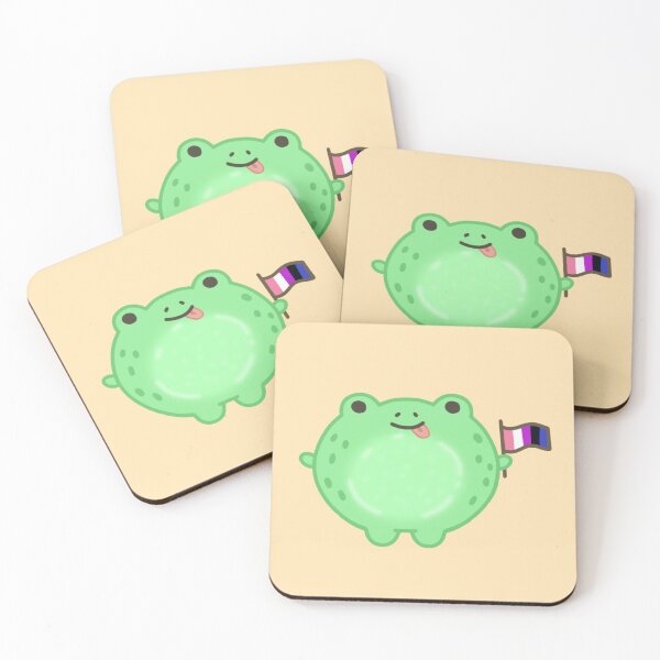 Item preview, Gender fluid Pride frog designed and sold by SunDoodleArt.