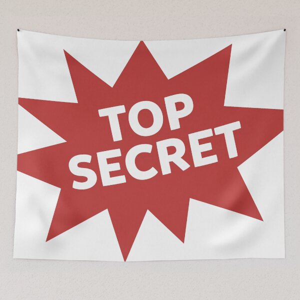 Item preview, TOP SECRET STICKER designed and sold by Wolagno.
