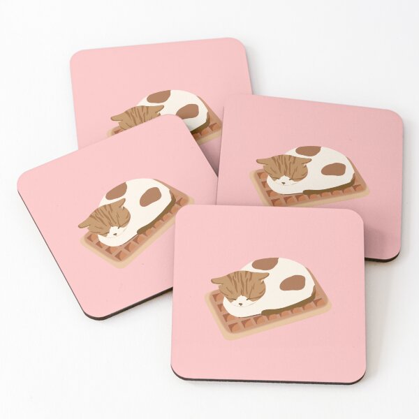 Item preview, Soya the Cat - Kawaii Cat Loafing on Waffle designed and sold by Chigurena.