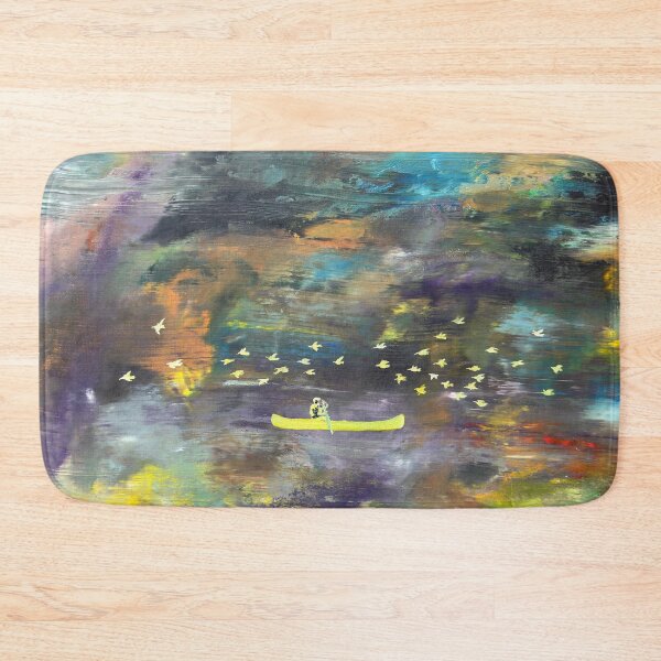 Item preview, MAN IN CANOE WITH FLOCK OF BIRDS IN FLIGHT designed and sold by lautir.