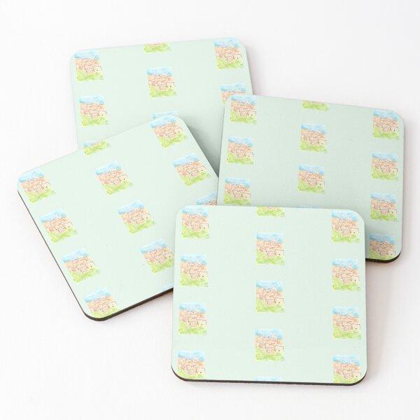 Item preview, Summer (seasonal collection): Vintage Watercolor Town designed and sold by DoodlesByPapaya.