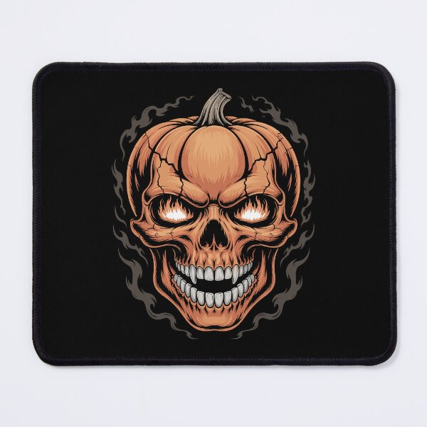 Item preview, Pumpkin Skull Halloween Art – Scary Fiery Face for Spooky Season designed and sold by Serbin.