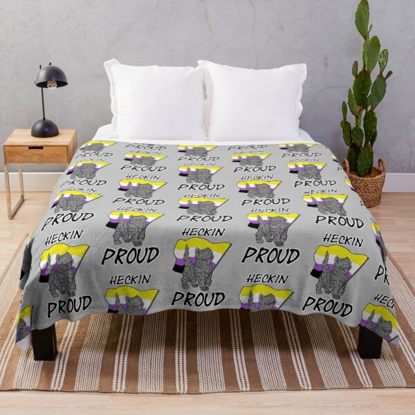 Item preview, Heckin Proud Cat - Nonbinary Pride - Grey Kitten Ver. designed and sold by AstralRavens.