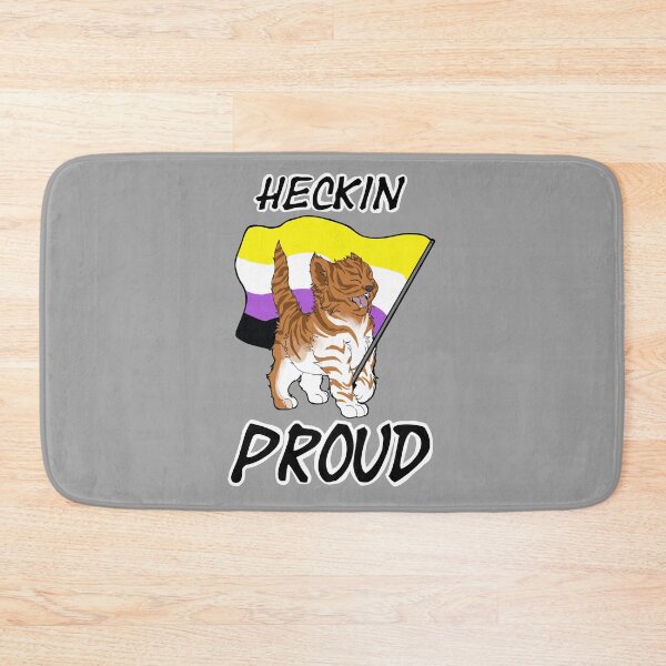 Item preview, Heckin Proud Cat - Nonbinary Pride - Ginger Kitten Ver. designed and sold by AstralRavens.