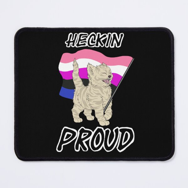 Item preview, Heckin Proud Cat - Genderfluid Pride designed and sold by AstralRavens.