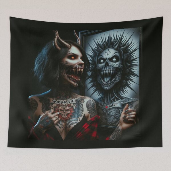 Item preview, Horror Girl Horned Demon designed and sold by Voodoo Store Paranormal Collections.