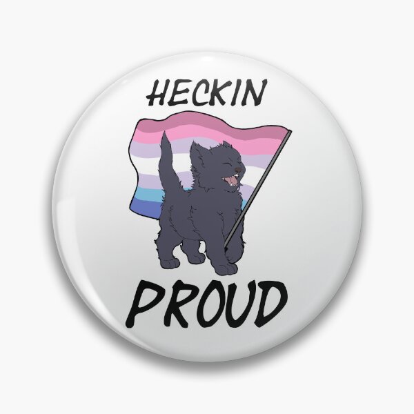 Item preview, Heckin Proud Cat - Bigender Pride designed and sold by AstralRavens.