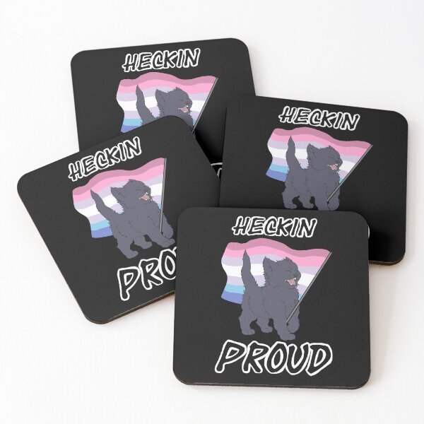 Item preview, Heckin Proud Cat - Bigender Pride designed and sold by AstralRavens.