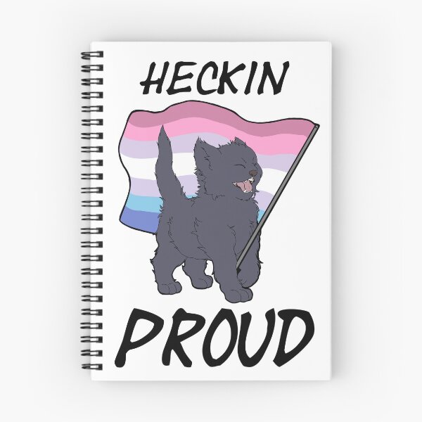 Item preview, Heckin Proud Cat - Bigender Pride designed and sold by AstralRavens.