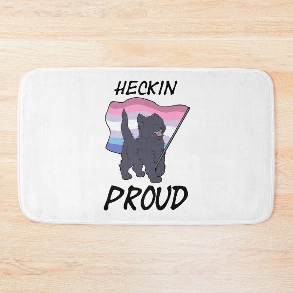 Item preview, Heckin Proud Cat - Bigender Pride designed and sold by AstralRavens.