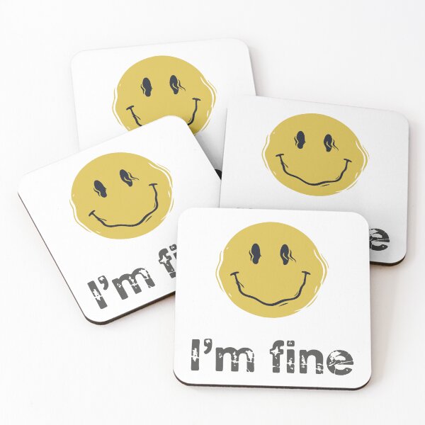 Item preview, I'm Fine - Distressed Smiley Face designed and sold by imaginariun.