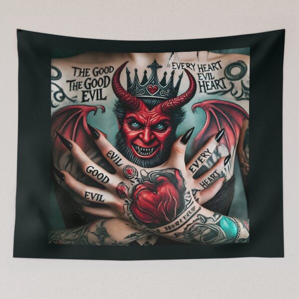Item preview, Demon Tattoo Horned Wings designed and sold by Voodoo Store Paranormal Collections.