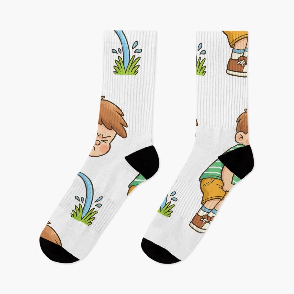 Item preview, Funny Cartoon Boy Peeing on Grass designed and sold by Sadia  Jannat.