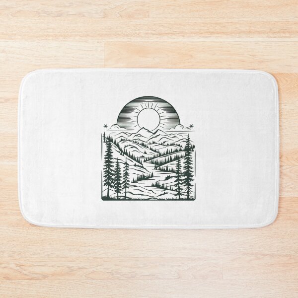 Item preview, Modern Trendy summer camping Line Art Mountains  designed and sold by SOUFIANE1991.