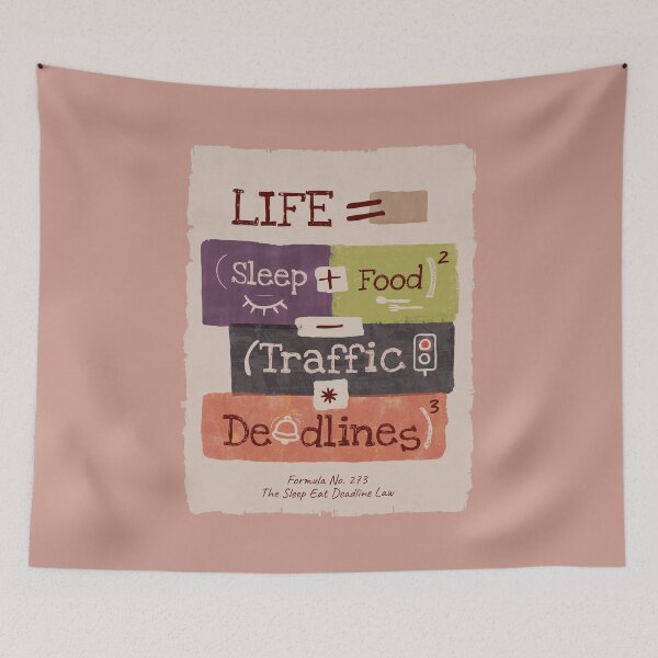 Item preview, Life=(Sleep+Food)²–(Traffic+Deadlines)³ designed and sold by my-wishlist.