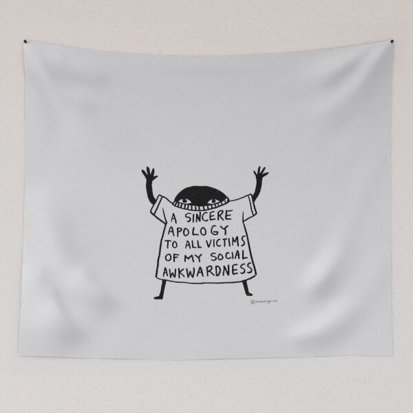 Item preview, social awkwardness designed and sold by Pretty Postcards.